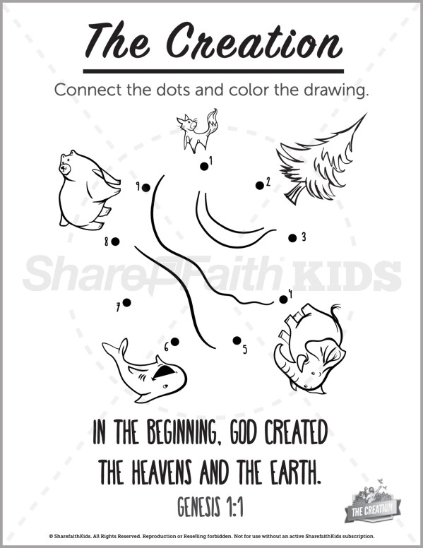 gods creation coloring pages for children