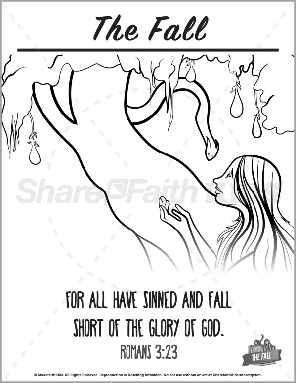 Genesis 3 The Fall Preschool Coloring Pages | Sharefaith Kids