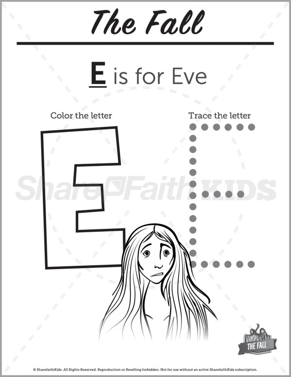 Genesis 3 The Fall Preschool Letter Coloring