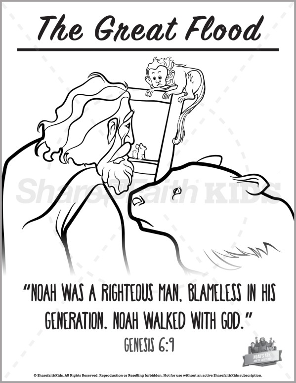 Genesis 10 Noahs Ark Preschool Coloring Pages