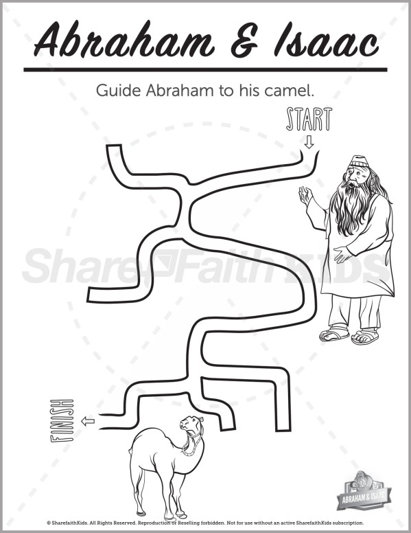 Genesis 22 Abraham and Isaac Preschool Mazes Thumbnail Showcase