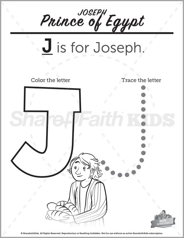 Genesis 50 The Story of Joseph Preschool Letter Coloring | Sharefaith Kids