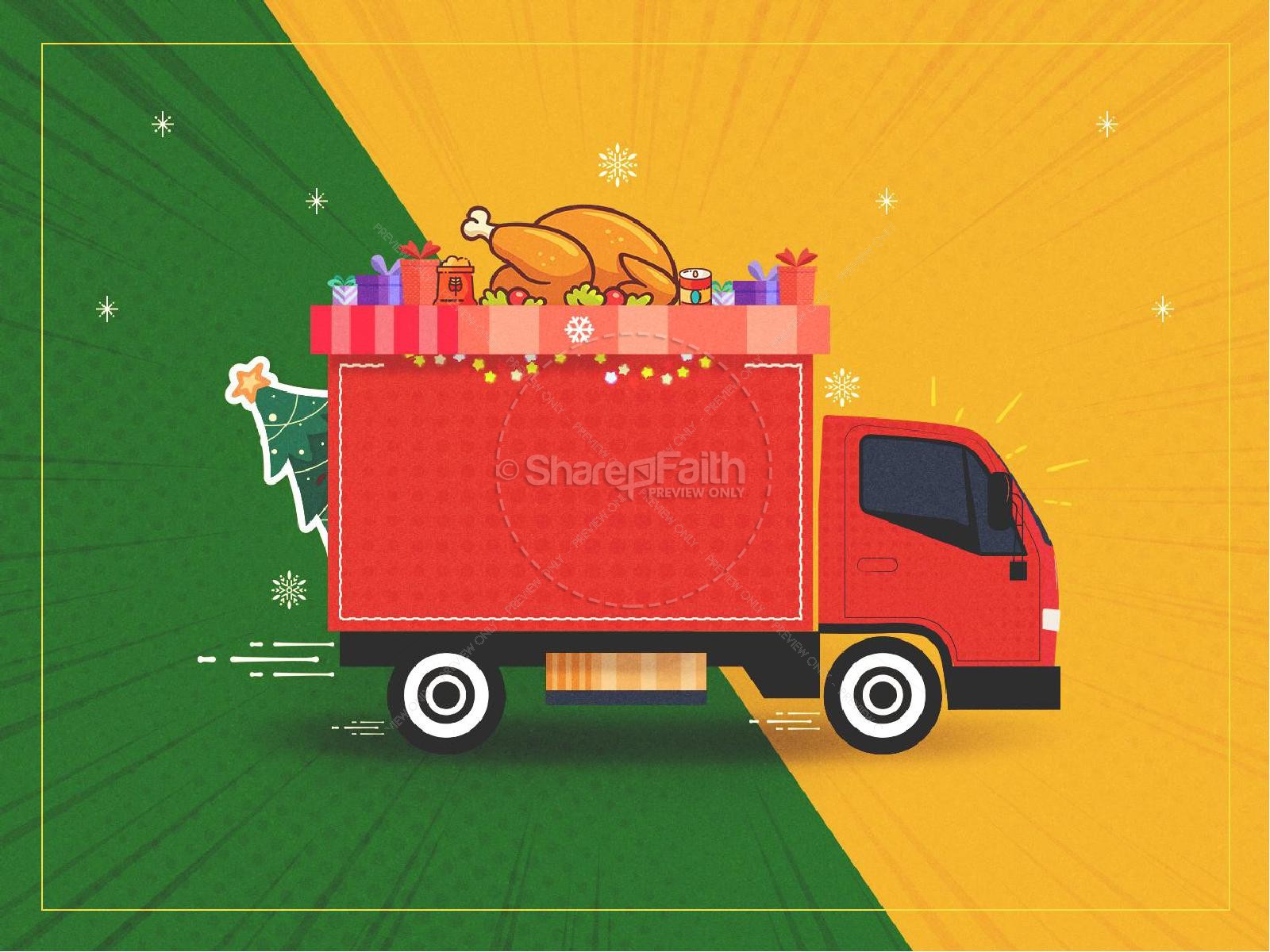 Holiday Food Drive Truck Church PowerPoint Thumbnail 5