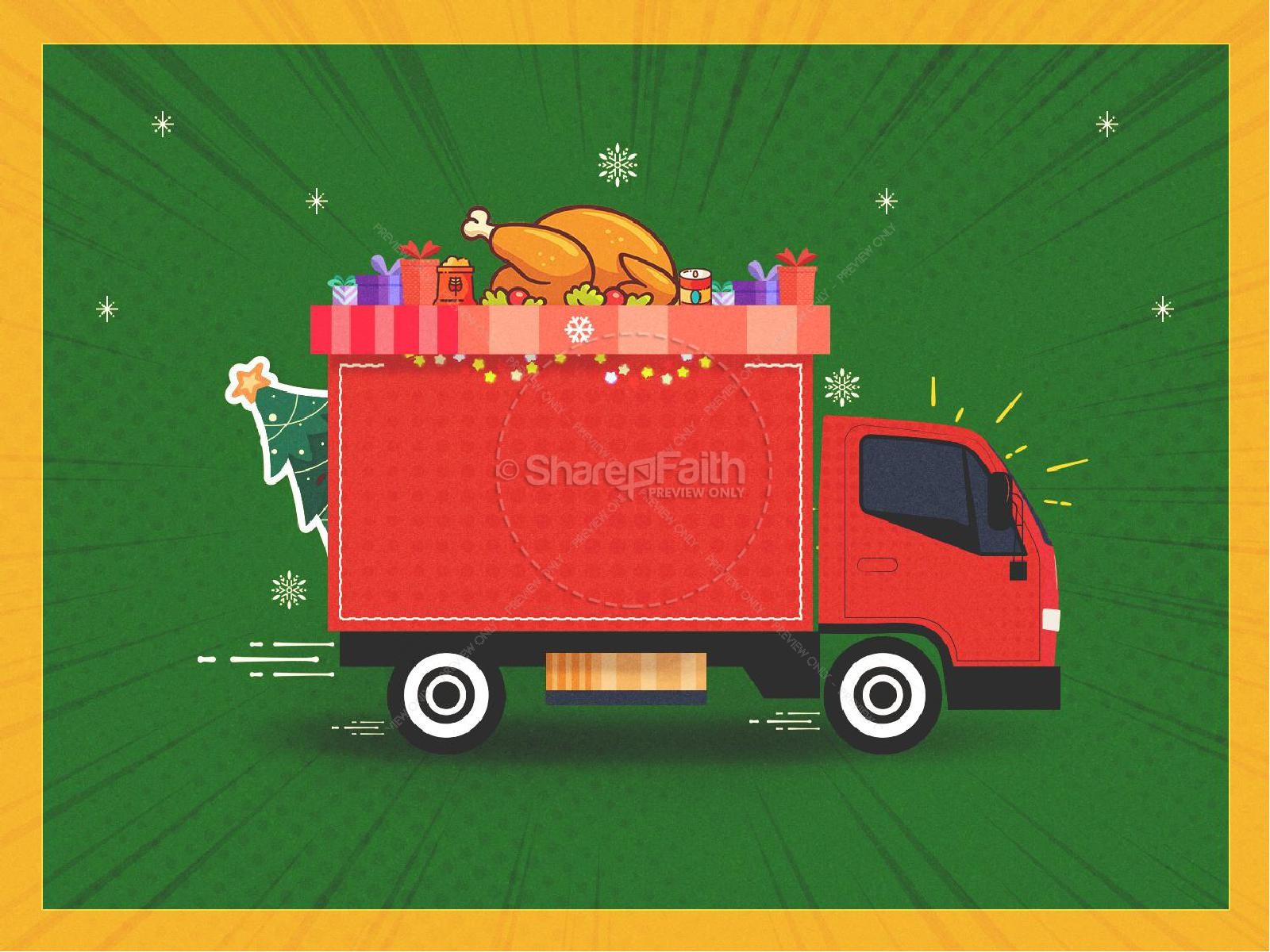 Holiday Food Drive Truck Church PowerPoint Thumbnail 8