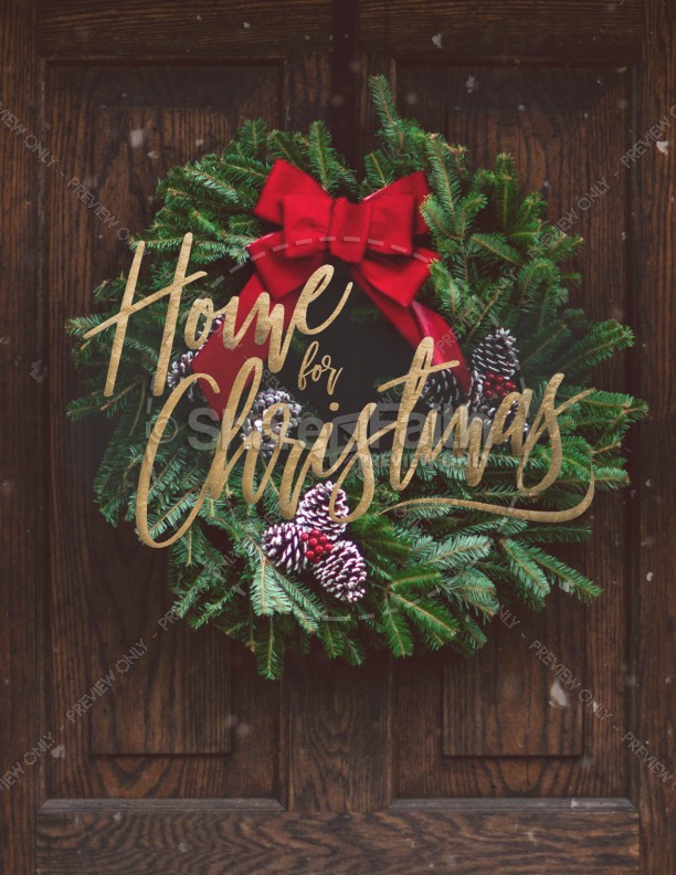Home For Christmas Church Flyer Thumbnail Showcase