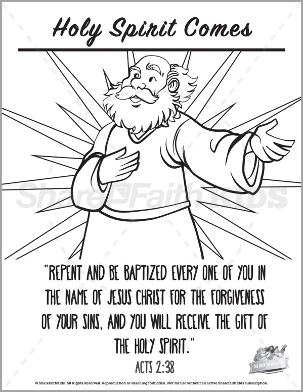 coloring pages holy spirit