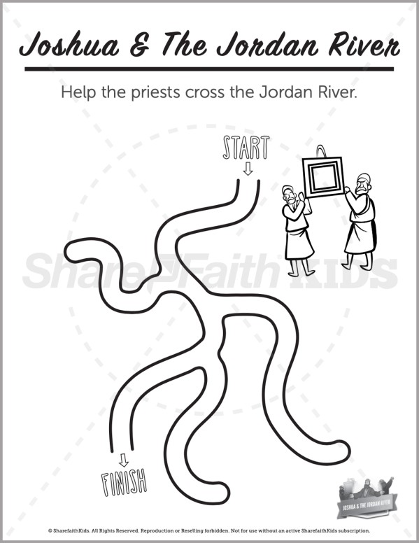 Joshua 3 Crossing the Jordan Preschool Mazes Thumbnail Showcase