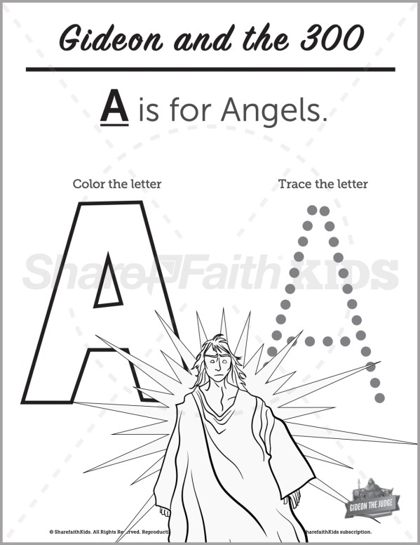 Judges 6 Gideon and the 300 Preschool Letter Coloring