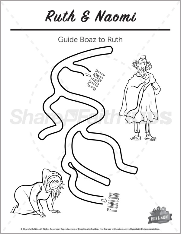 Ruth and Naomi Preschool Mazes