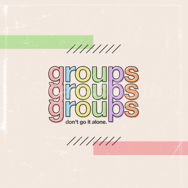 Groups Colorful Social Media Graphic