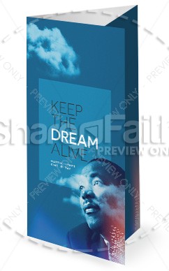 MLK Day Dream Church Trifold Bulletin Thumbnail Showcase
