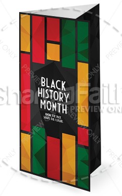 Black History Church Trifold Bulletin Thumbnail Showcase