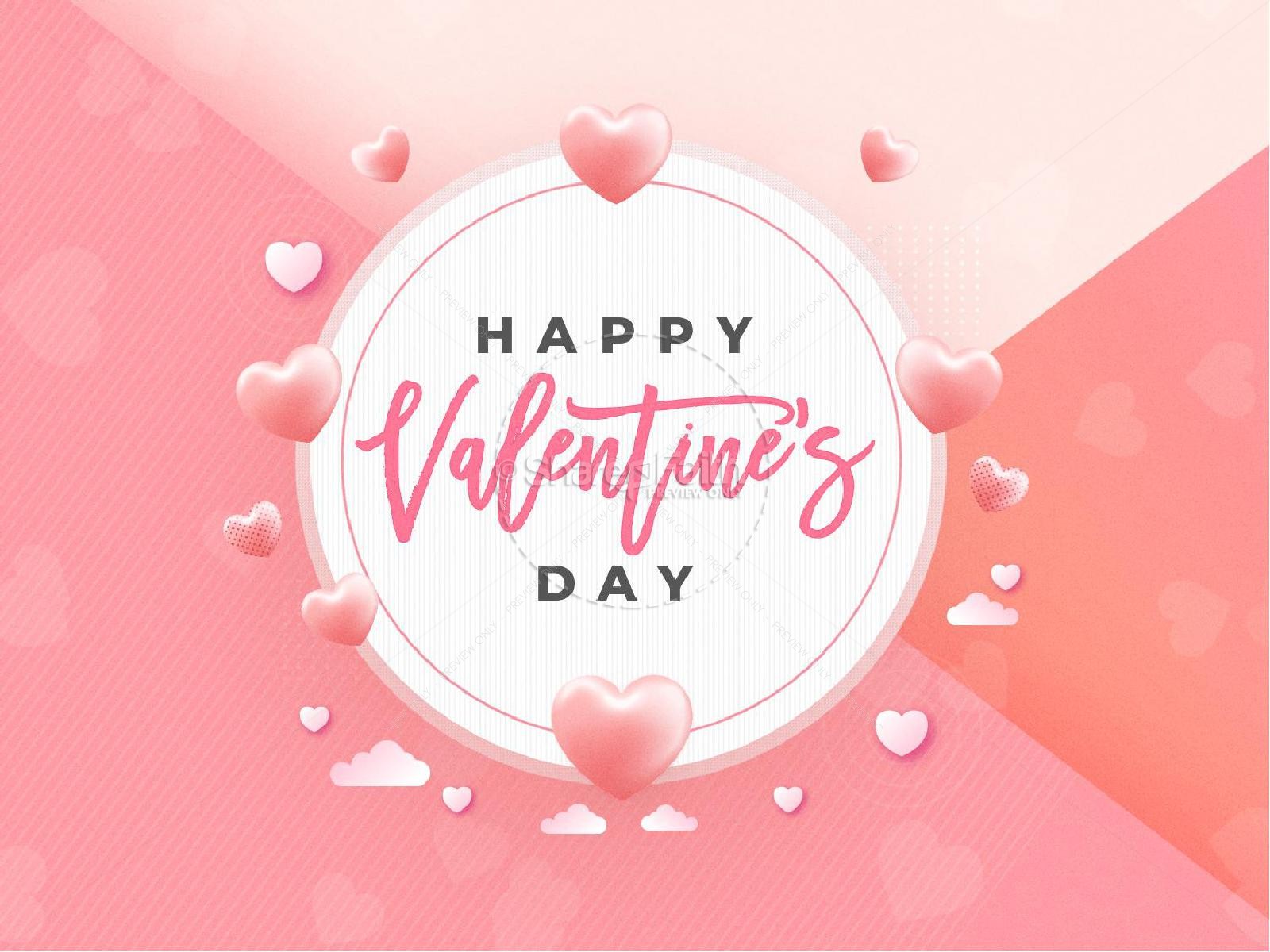 Valentine's Day Pink Church PowerPoint Thumbnail 1