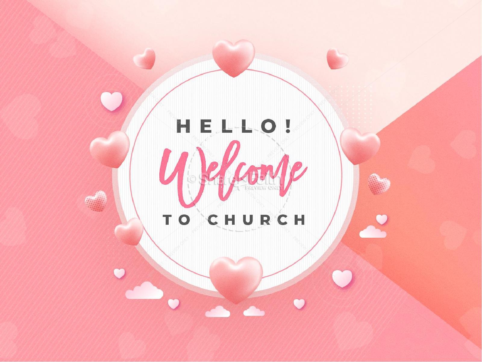 Valentine's Day Pink Church PowerPoint Thumbnail 2