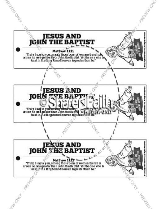 Matthew 11 Jesus and John the Baptist Bible Bookmarks Thumbnail Showcase