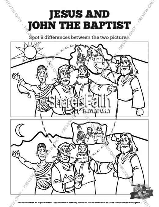 Matthew 11 Jesus and John the Baptist Spot the Differences
