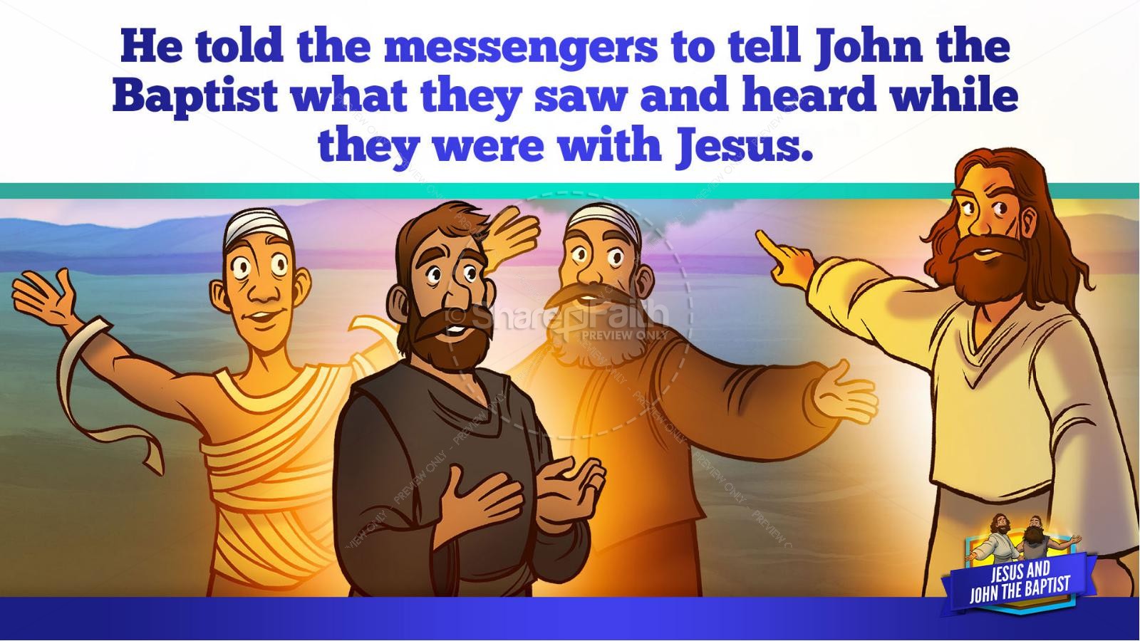 Matthew 11 Jesus and John the Baptist Kids Bible Story Thumbnail 24