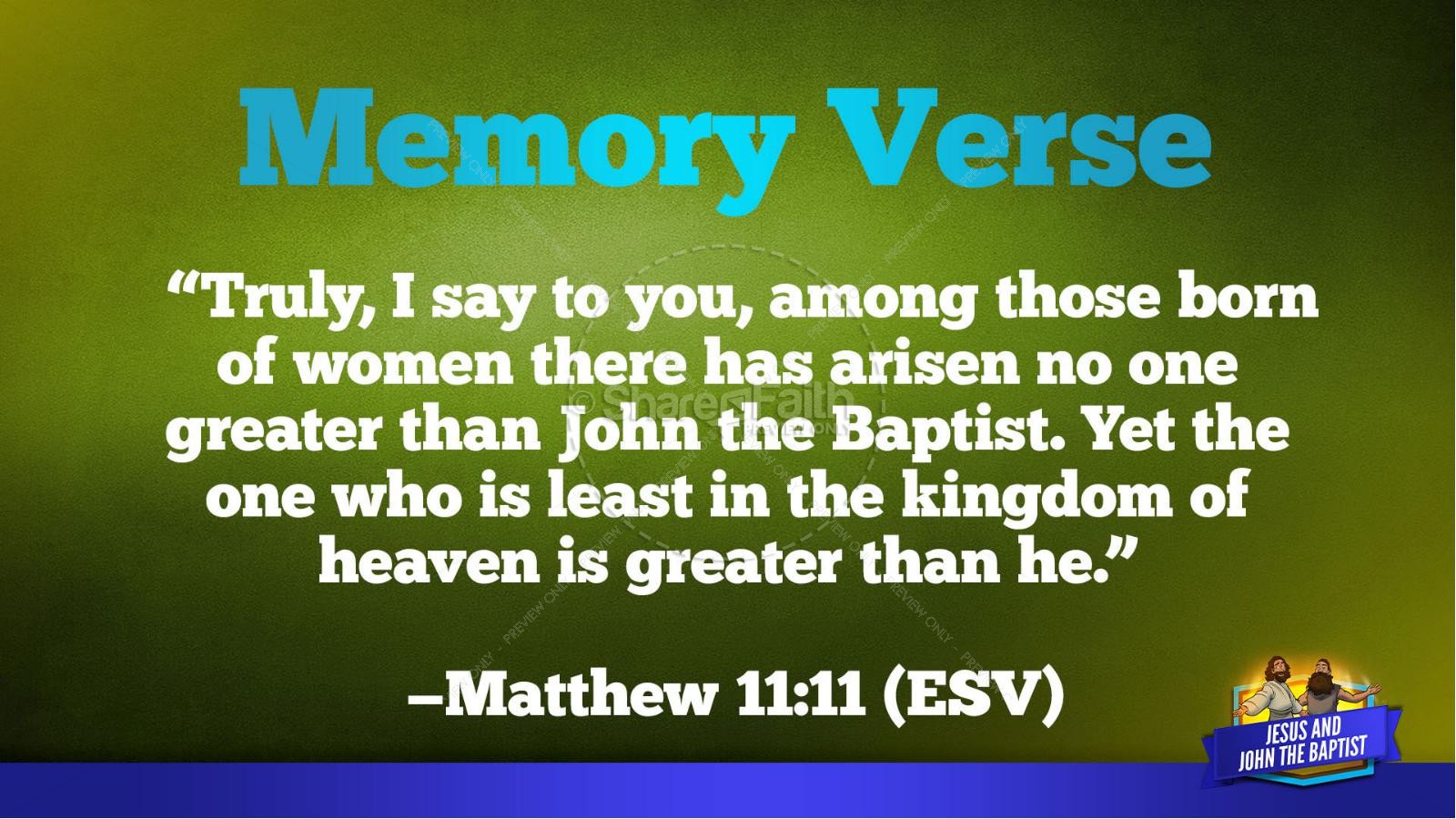 Matthew 11 Jesus and John the Baptist Kids Bible Story Thumbnail 44