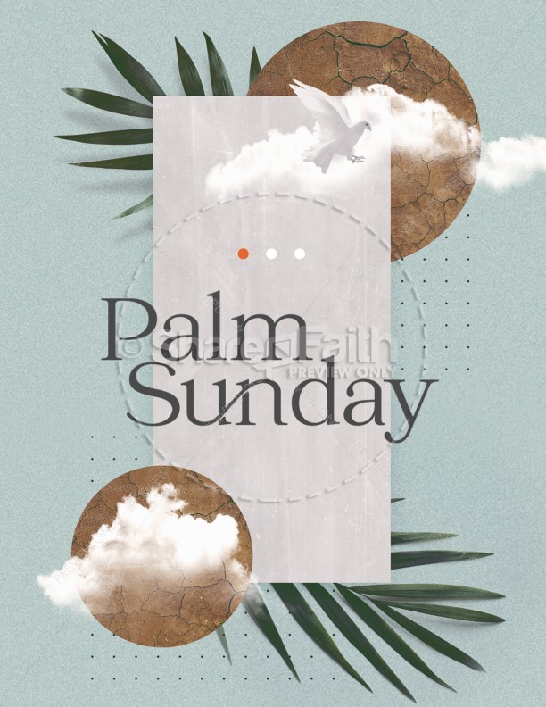 Palm Sunday Blue Church Flyer Thumbnail Showcase