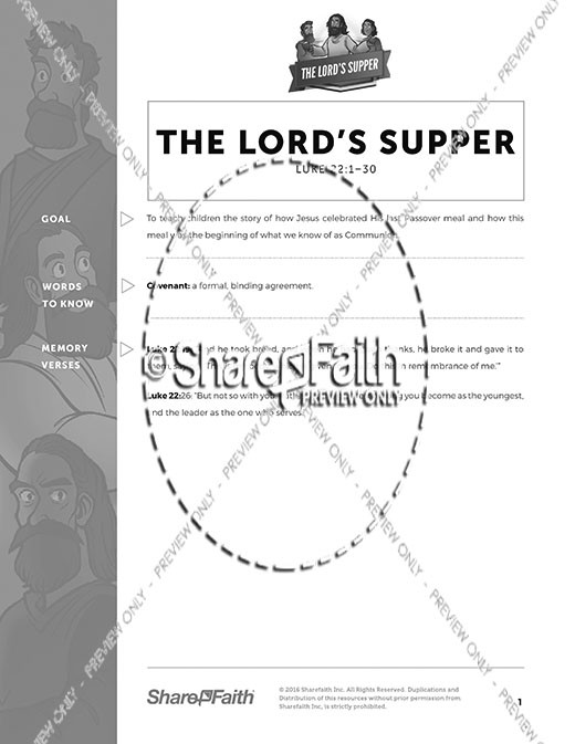 Luke 22 The Lords Supper Curriculum Thumbnail Showcase