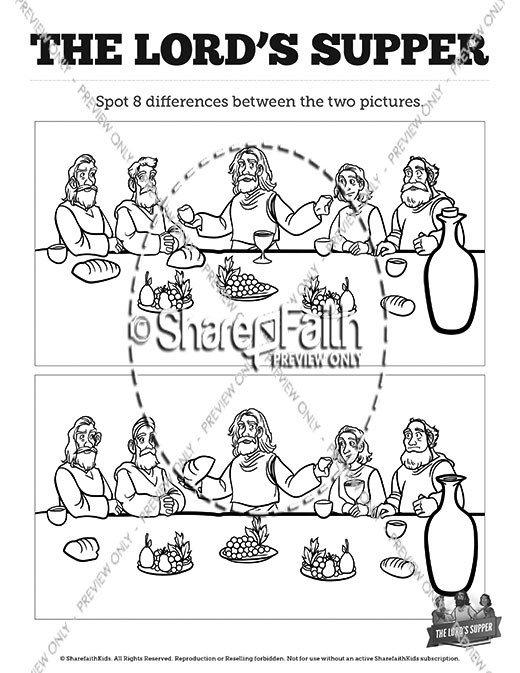 Luke 22 The Lords Supper Spot the Differences Thumbnail Showcase