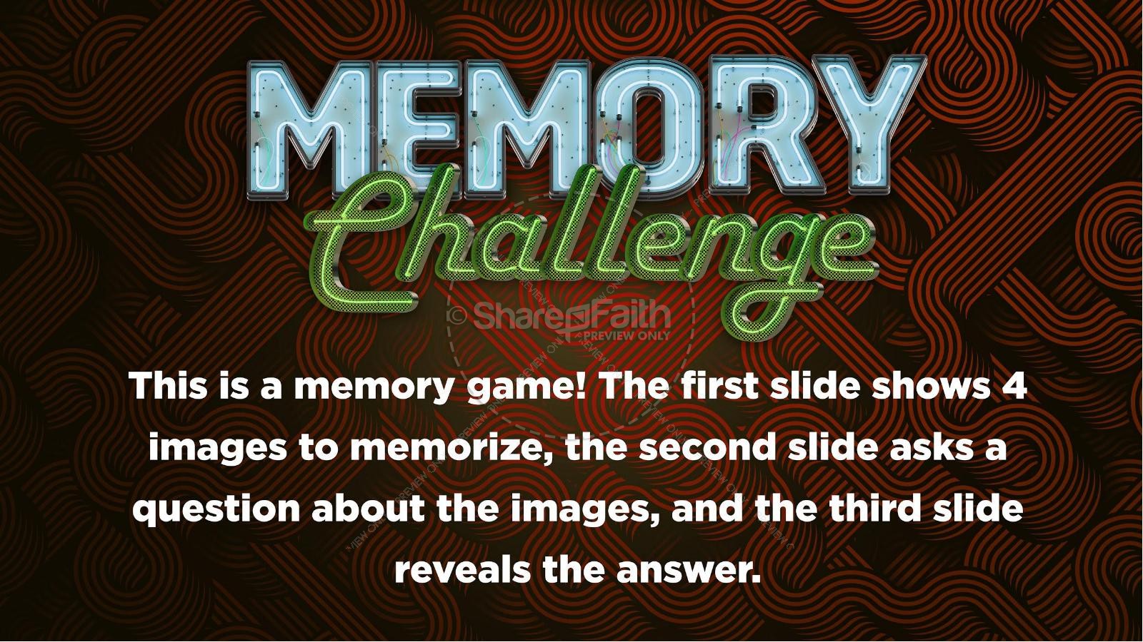 Memory Challenge PowerPoint Game Volume 2 Thumbnail 2