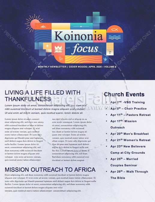 King Is Coming Church Newsletter Thumbnail Showcase