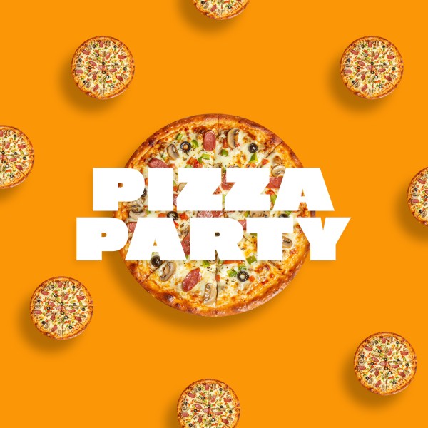 Pizza Party Social Media Graphic Thumbnail Showcase