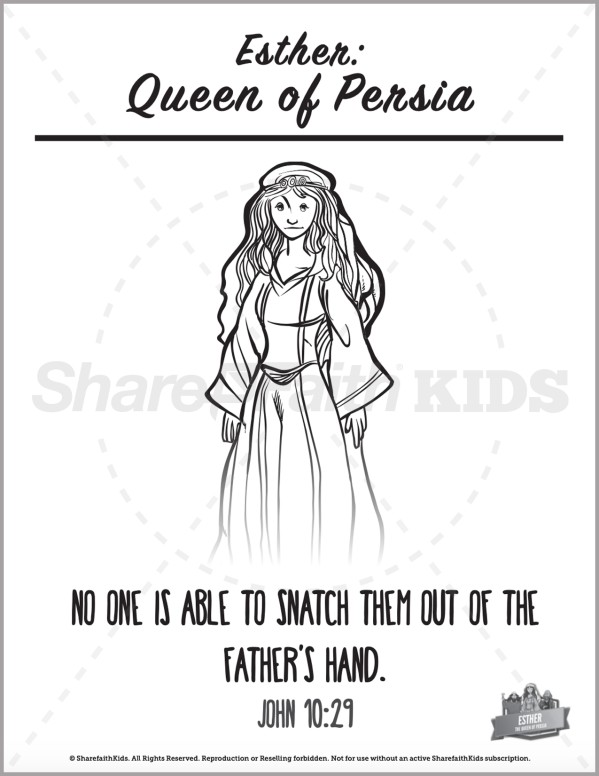 The Story of Esther Preschool Coloring Pages Sharefaith Kids