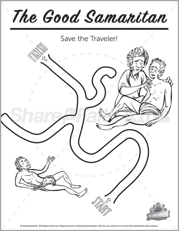 good samaritan coloring page