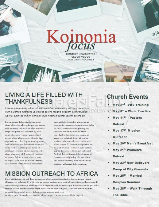 Canceled Church Newsletter Thumbnail Showcase