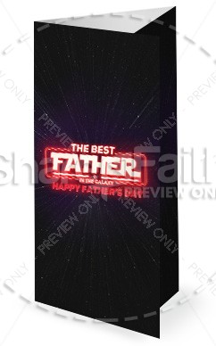 Father's Day Galaxy Church Trifold Bulletin Thumbnail Showcase