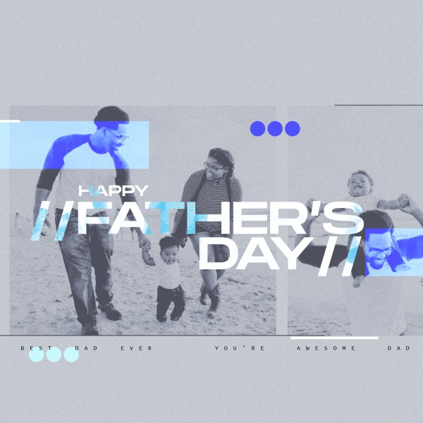 Father's Day Best Dad Social Media Graphic Thumbnail Showcase