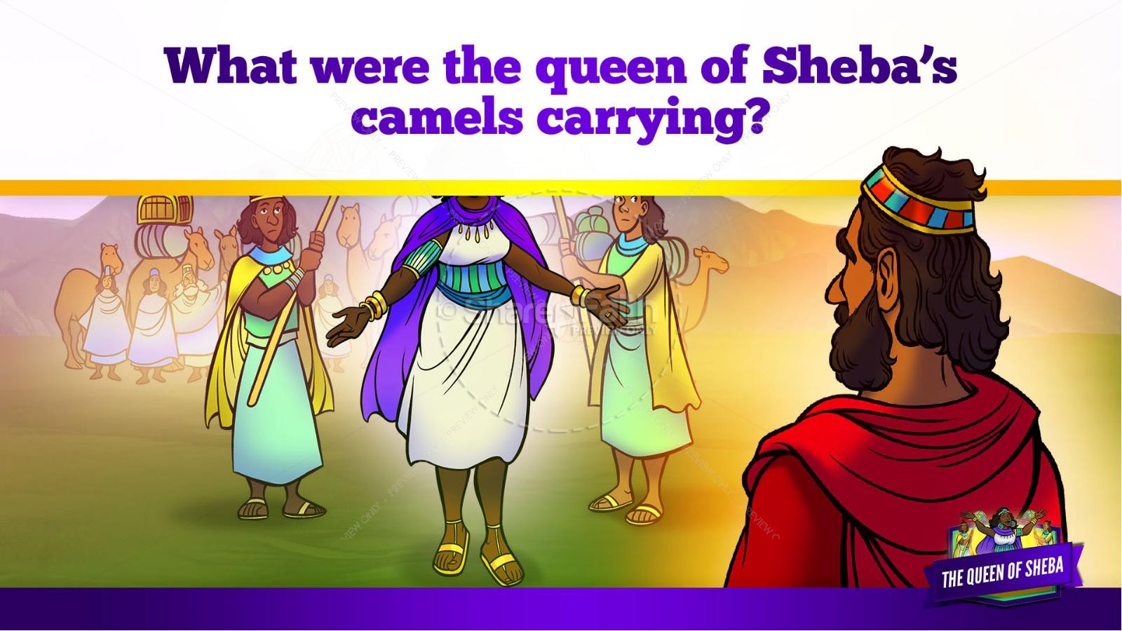 1 Kings 10 The Queen of Sheba Kids Bible Story Thumbnail 12