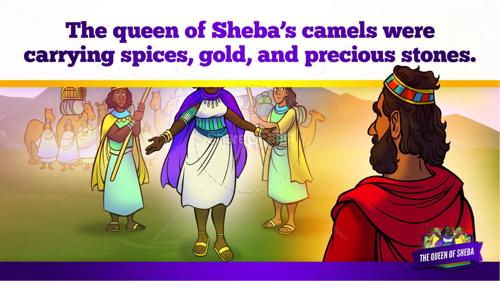 1 Kings 10 The Queen of Sheba Kids Bible Story Thumbnail 13