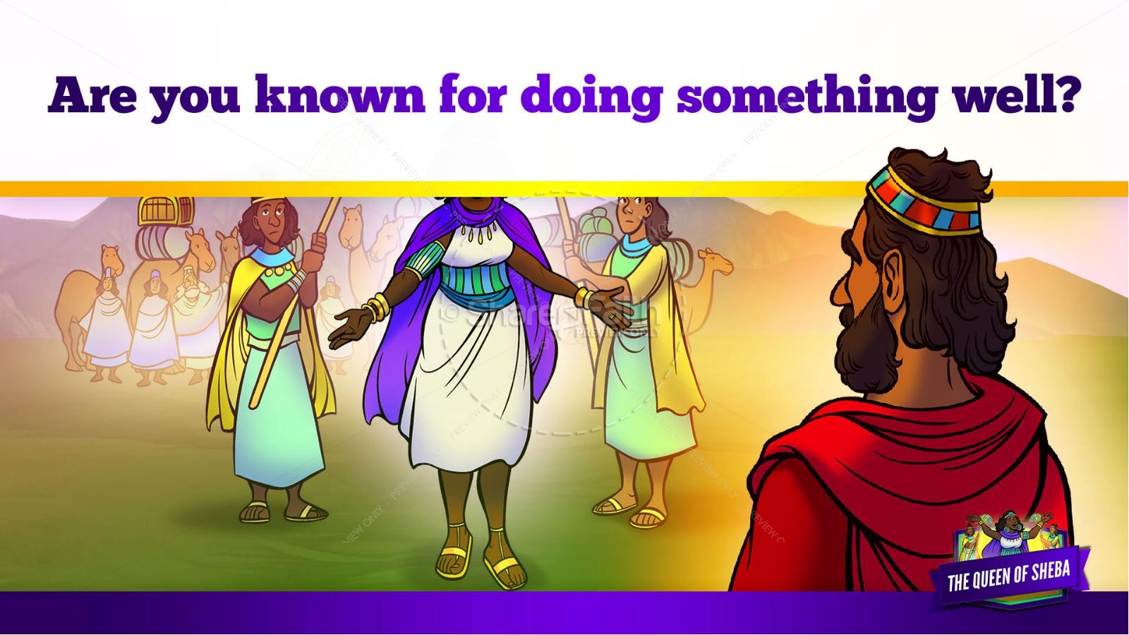 1 Kings 10 The Queen of Sheba Kids Bible Story Thumbnail 14