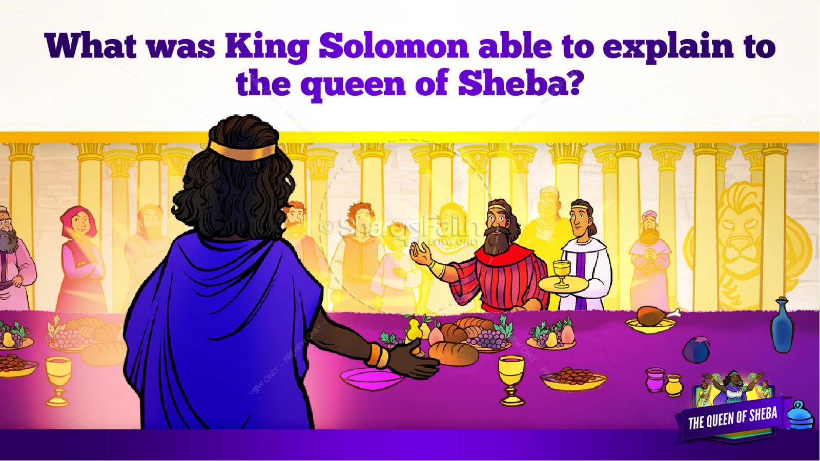1 Kings 10 The Queen of Sheba Kids Bible Story Thumbnail 16