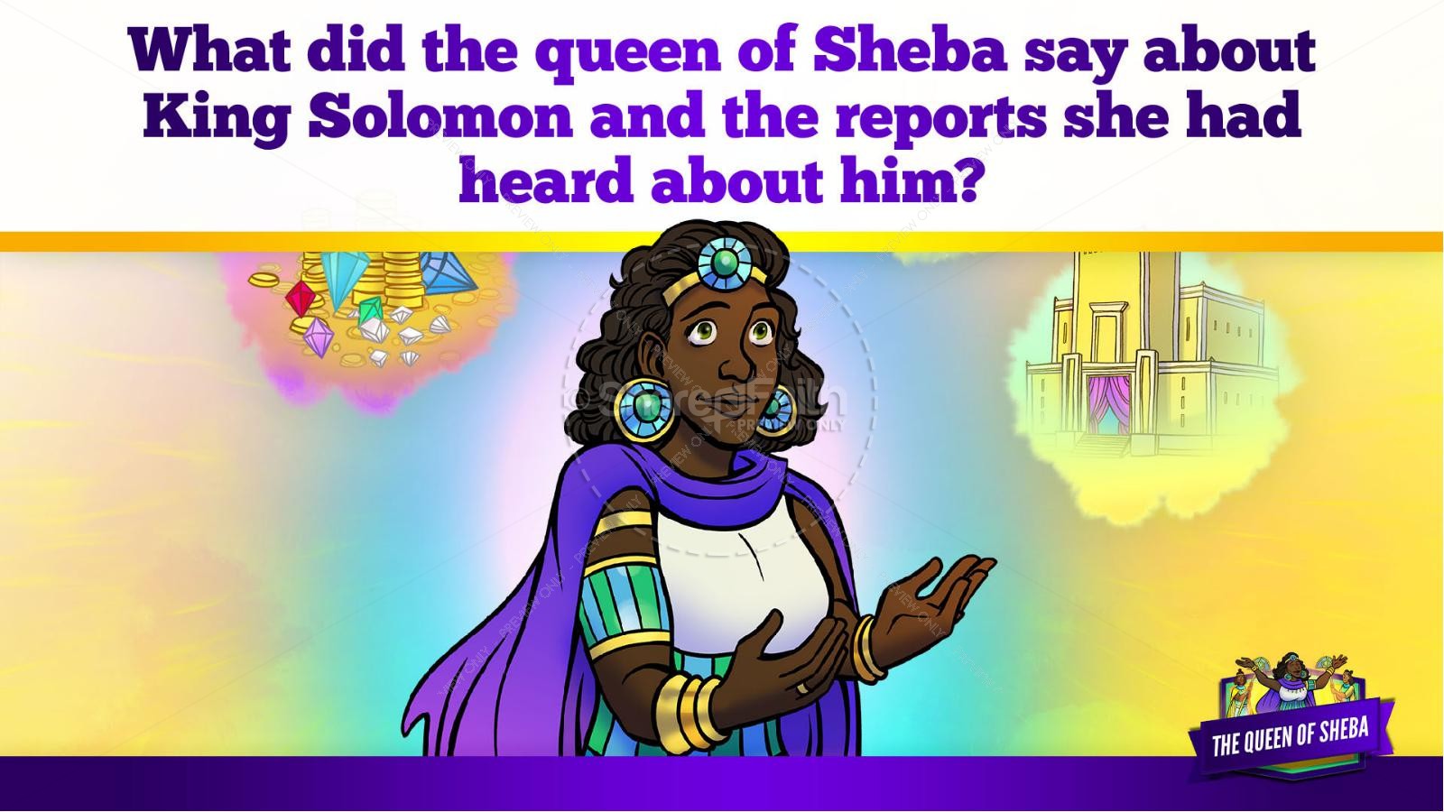 1 Kings 10 The Queen of Sheba Kids Bible Story Thumbnail 20