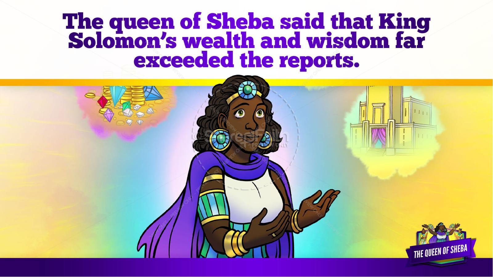 1 Kings 10 The Queen of Sheba Kids Bible Story Thumbnail 21