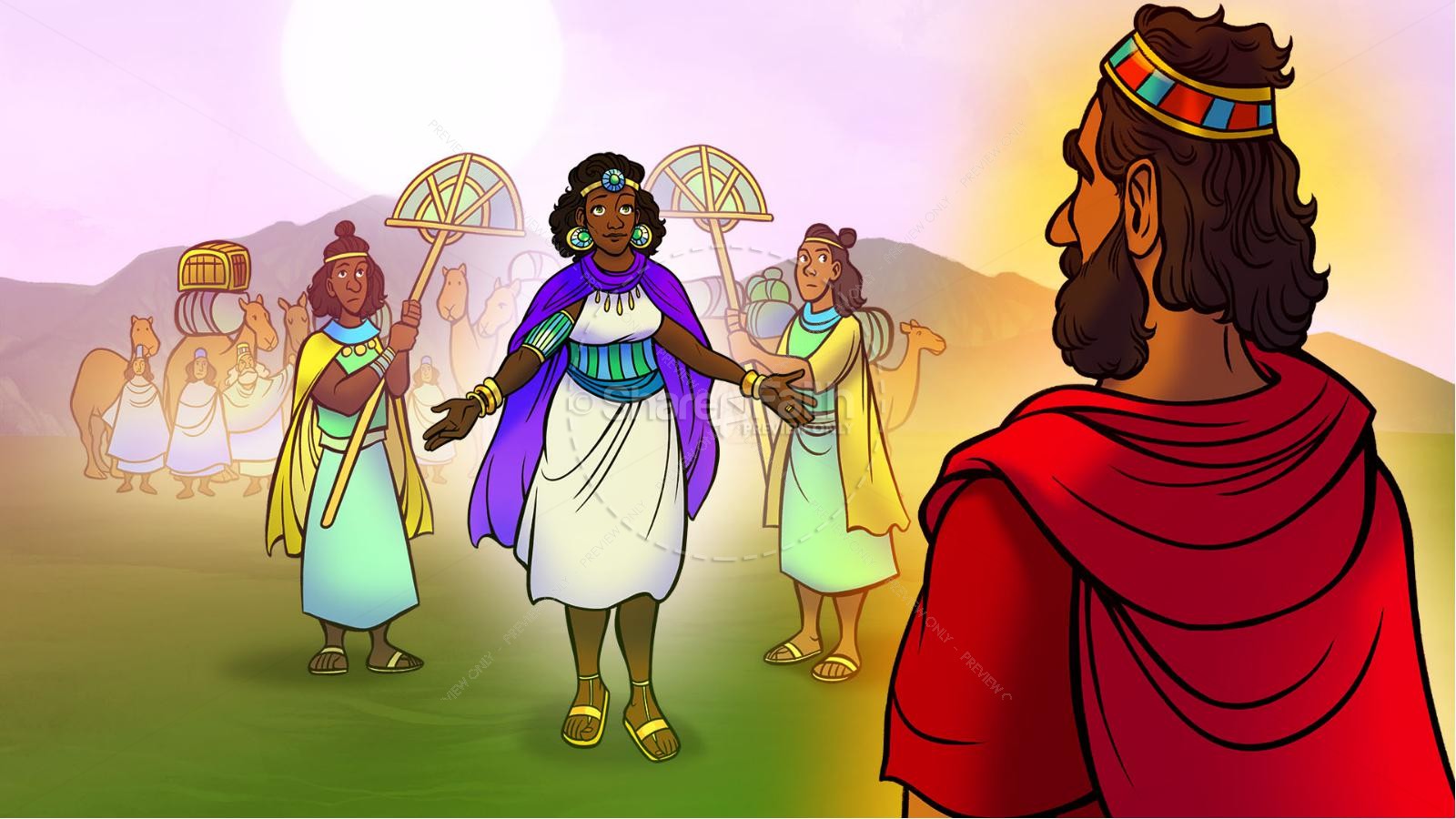1 Kings 10 The Queen of Sheba Kids Bible Story Thumbnail 3