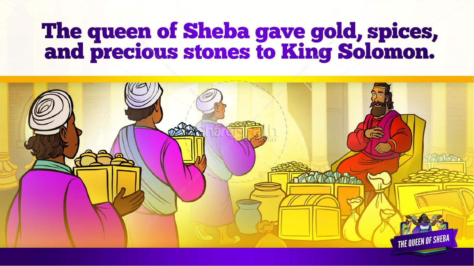 1 Kings 10 The Queen of Sheba Kids Bible Story Thumbnail 29