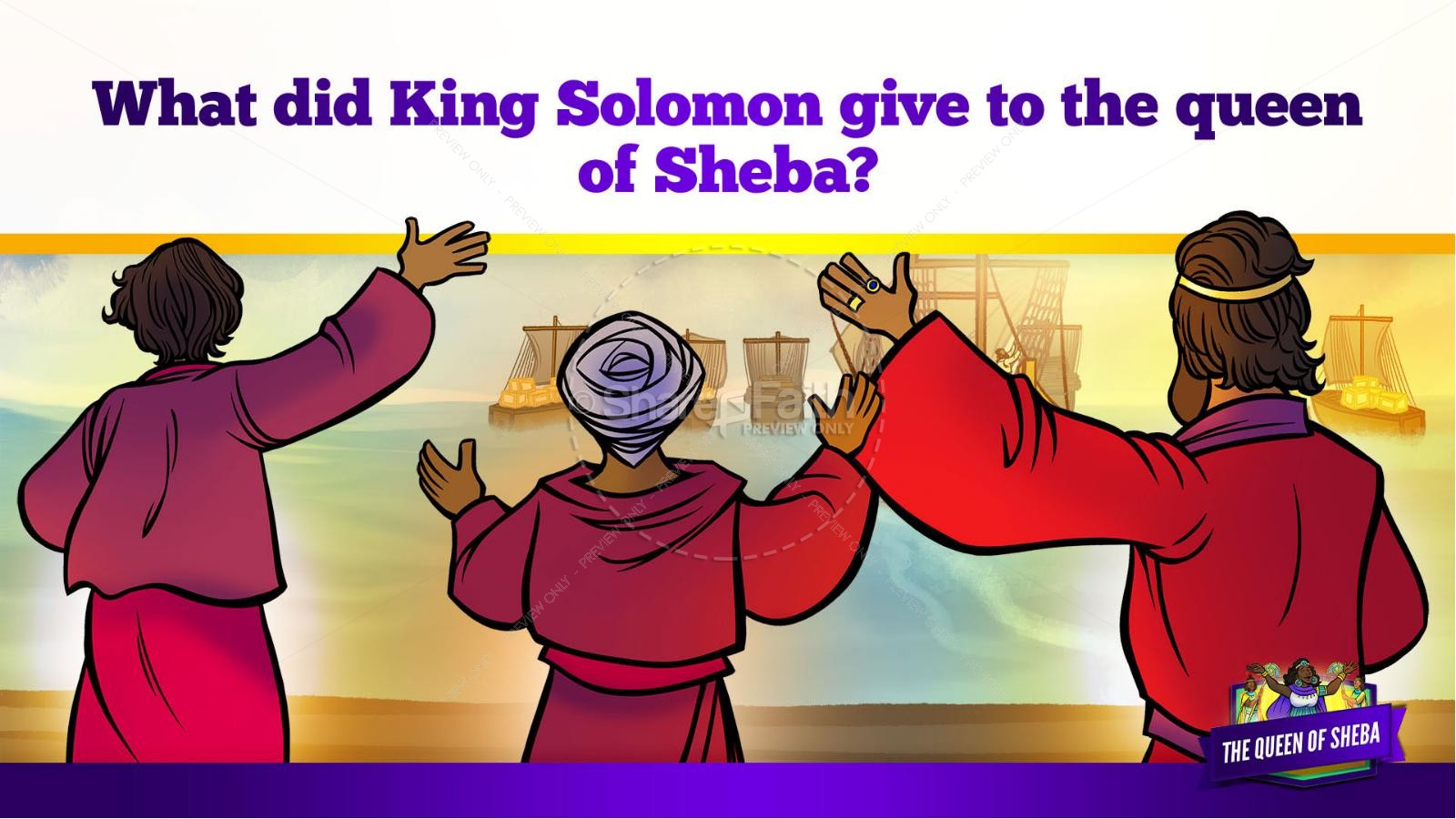 1 Kings 10 The Queen of Sheba Kids Bible Story Thumbnail 36