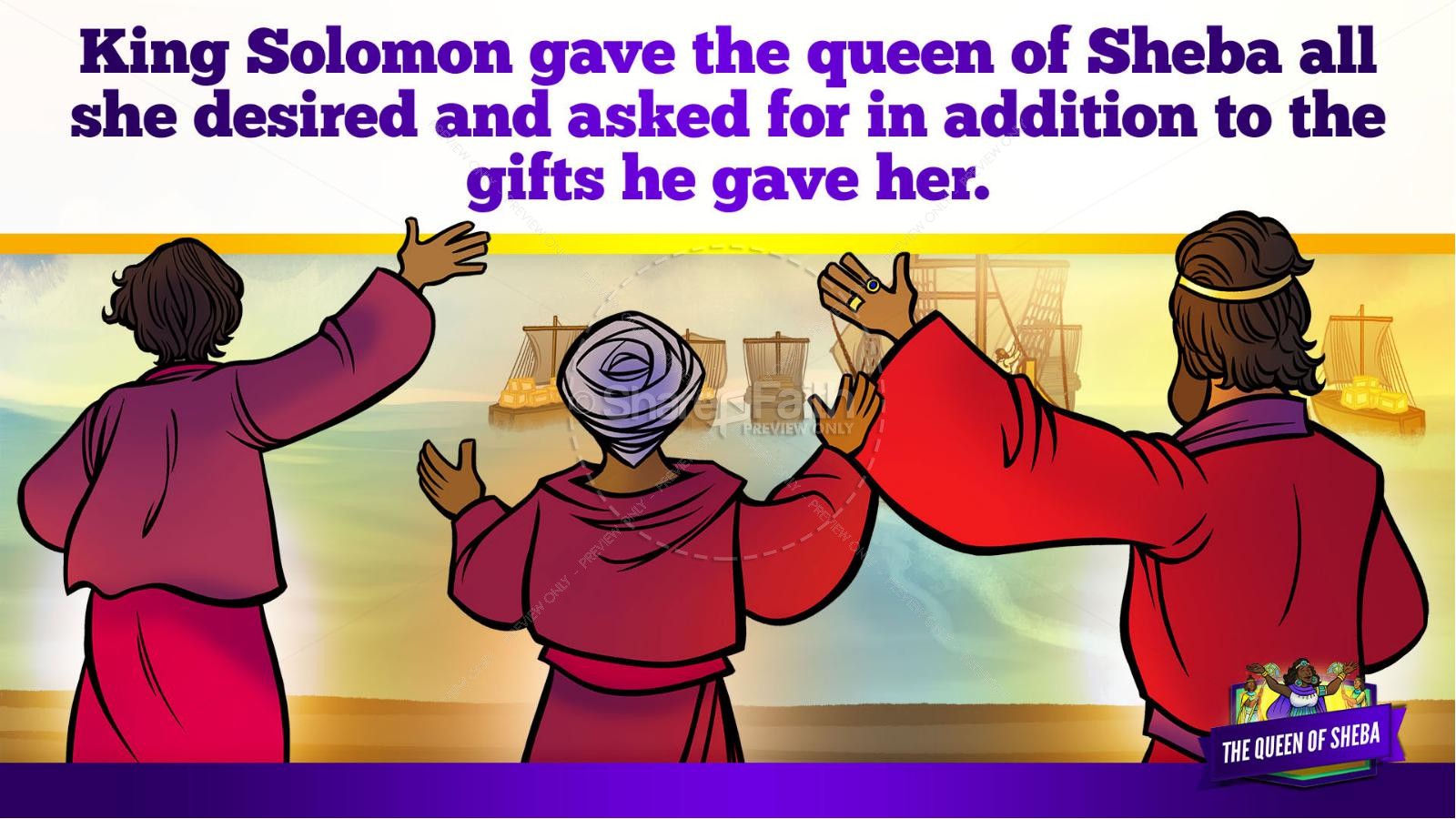 1 Kings 10 The Queen of Sheba Kids Bible Story Thumbnail 37