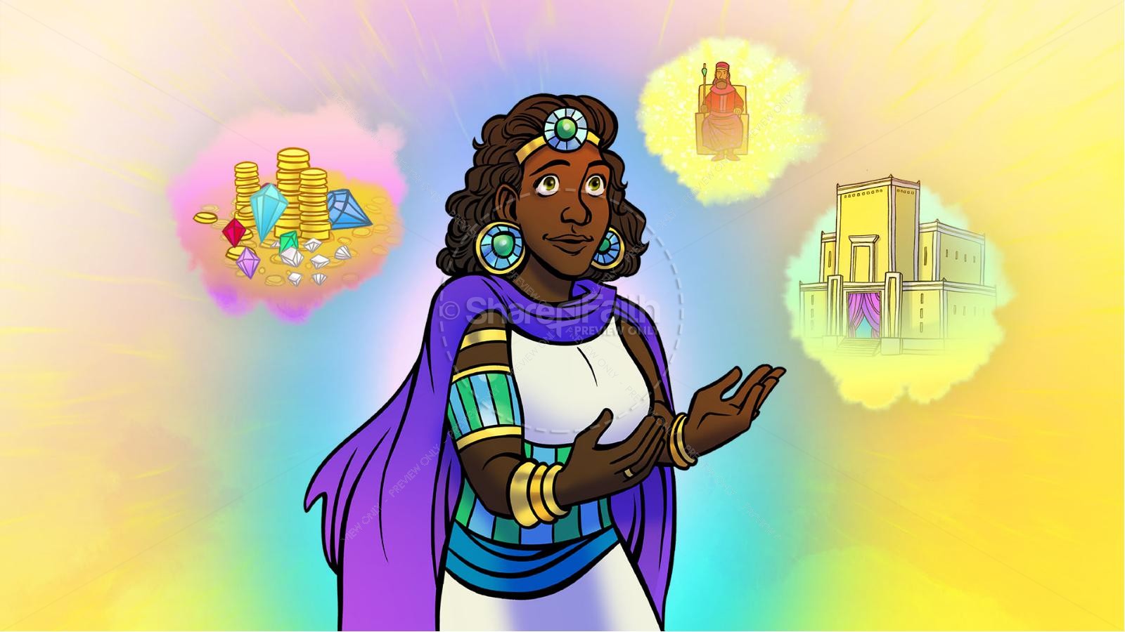 1 Kings 10 The Queen of Sheba Kids Bible Story Thumbnail 5