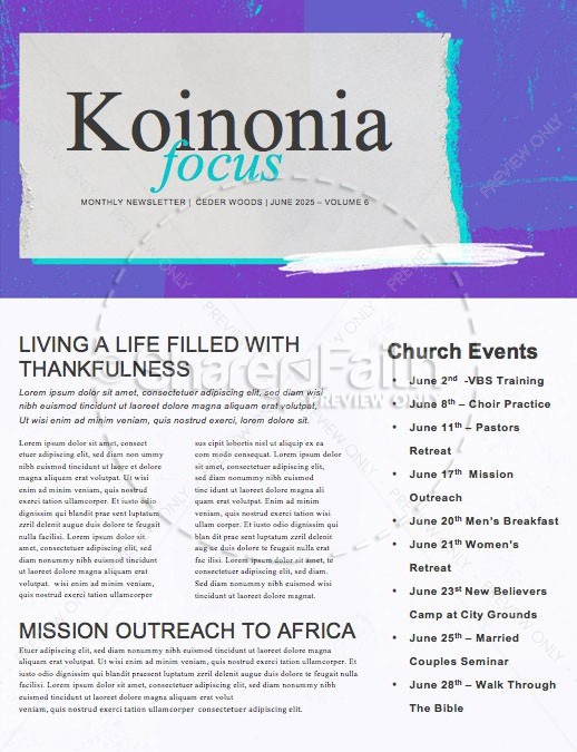 Special Guest Church Newsletter Thumbnail Showcase