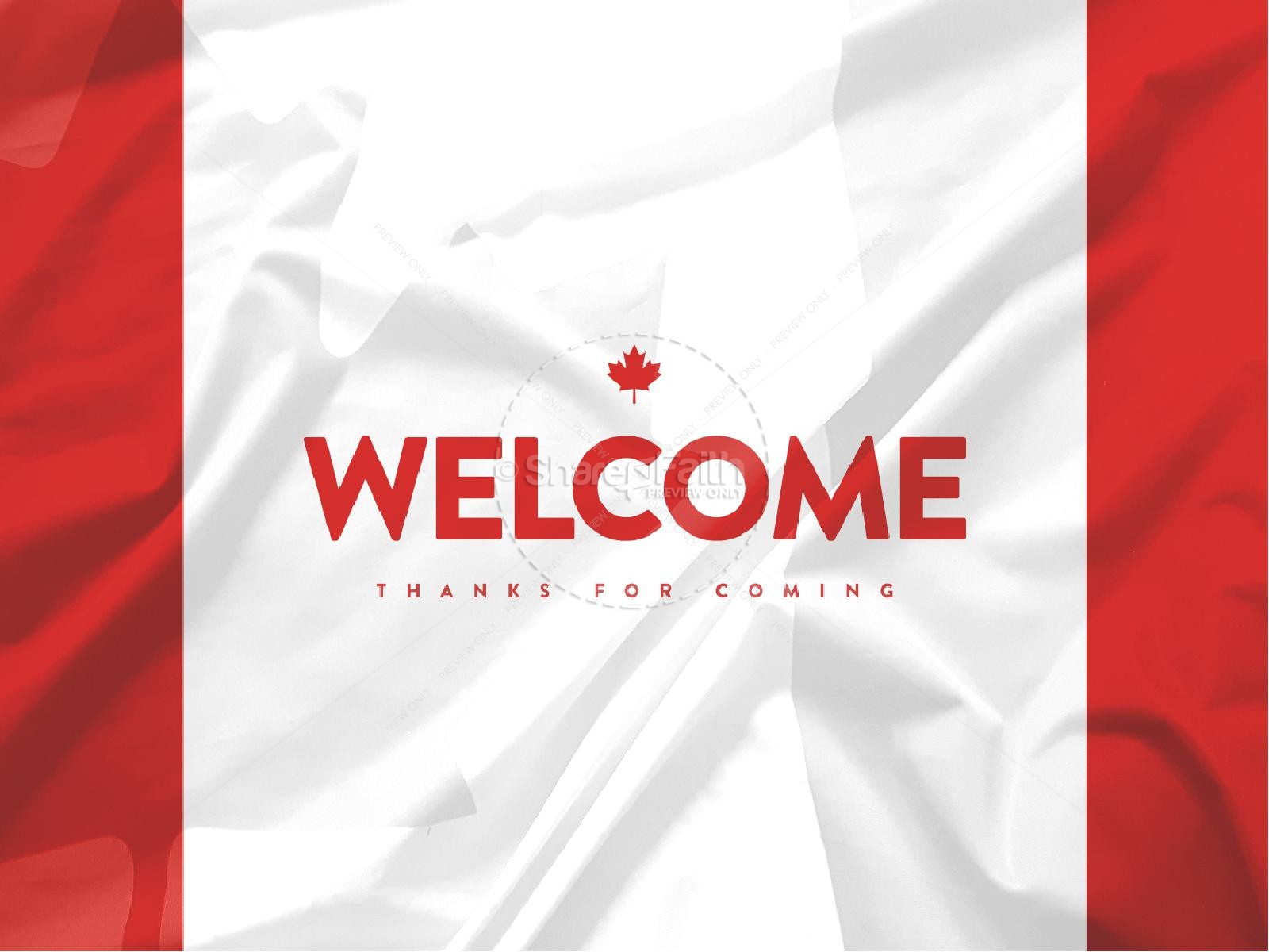 Canada Day Flag Church PowerPoint Thumbnail 2