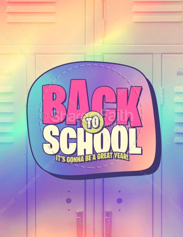 Back To School Lockers Church Flyer Thumbnail Showcase