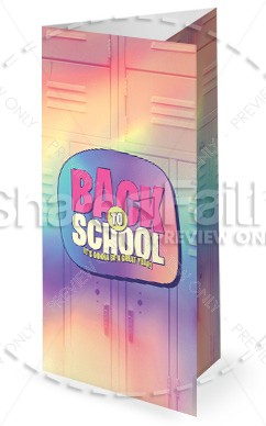 Back To School Lockers Church Trifold Bulletin Thumbnail Showcase