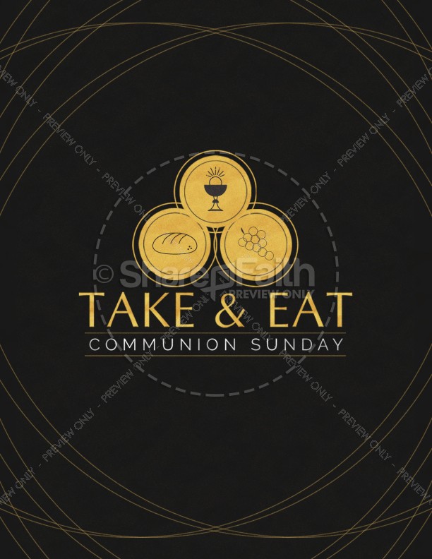 Communion Sunday Take Eat Church Flyer Thumbnail Showcase