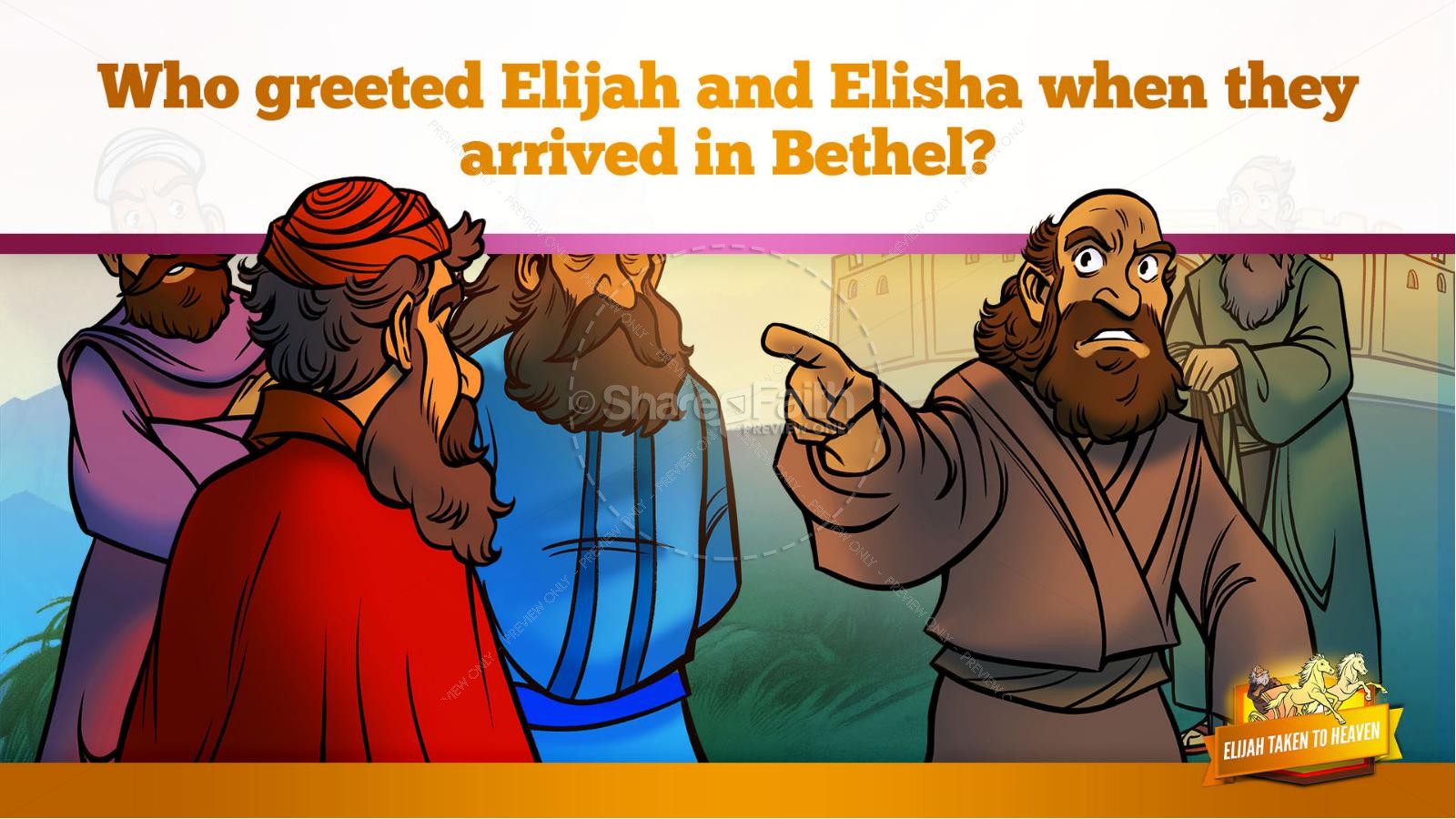 2 Kings 2 Elijah Taken to Heaven Kids Bible Story Thumbnail 15